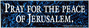 Pray For Peace Bumper Sticker