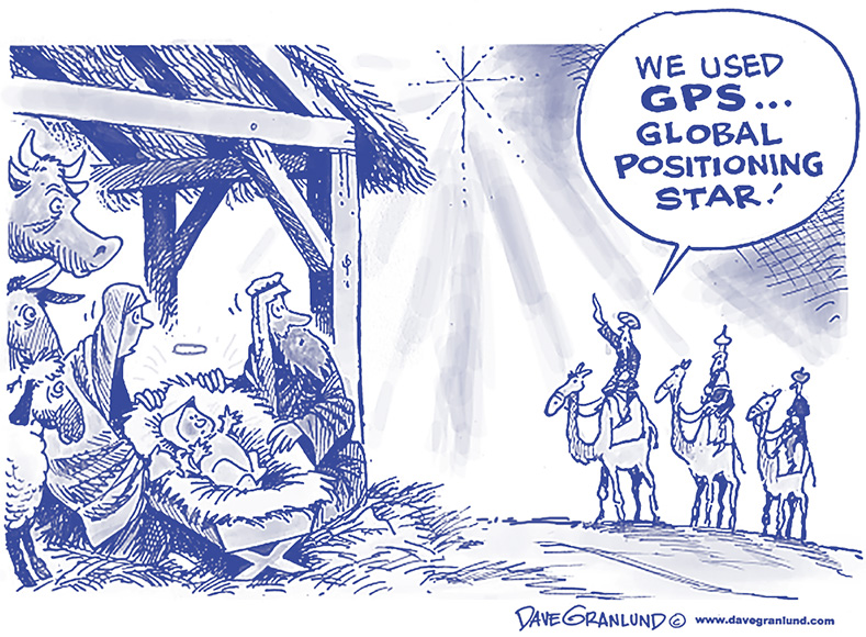 Wise men: “We used GPS... Global Positioning Star!”